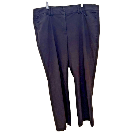 Lane Bryant Pants Womens 22 Black Stretch Wide Leg Office Career Work - Picture 1 of 5